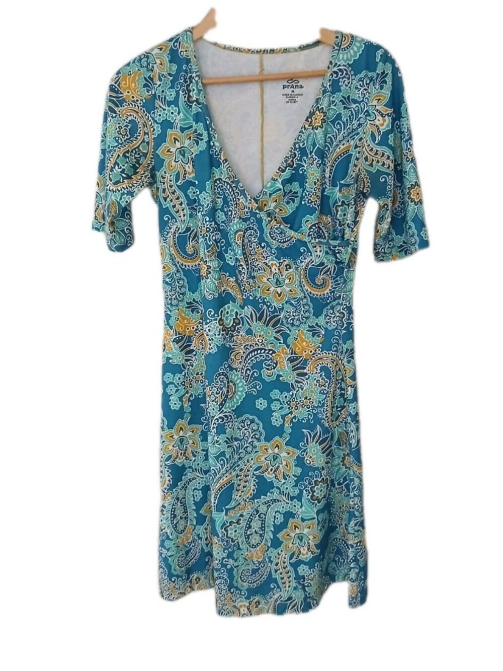 Prana Faux Wrap Midi Dress